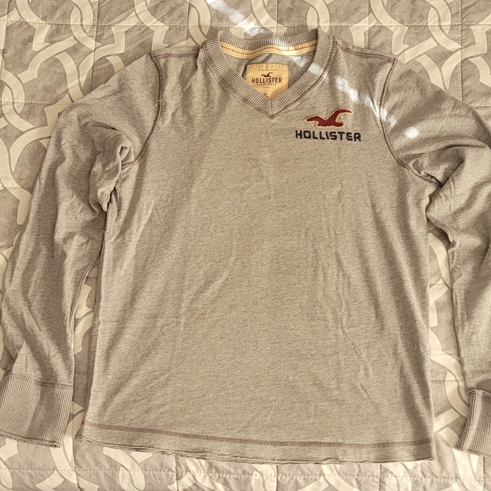 Hollister Thermal Shirt Mens XL Gray Hoodie